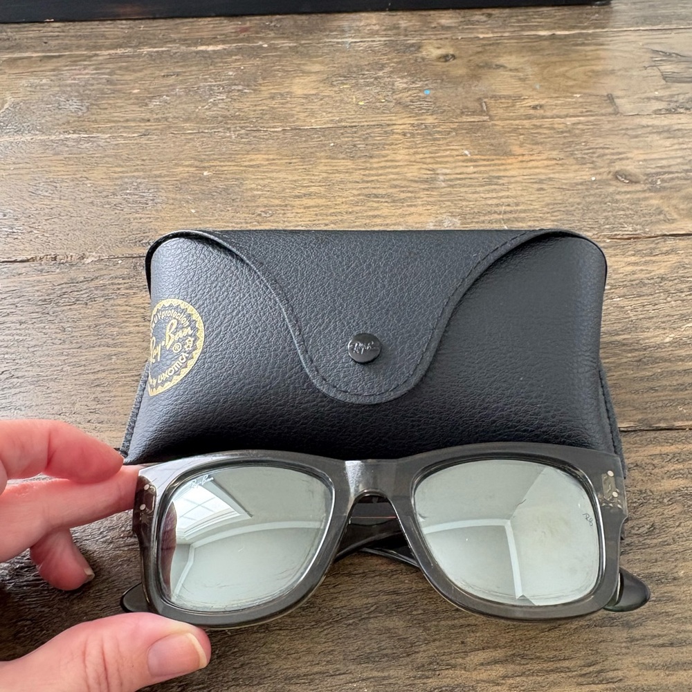 Ray-Ban Mega Wayfarer RB0840-S 6635/5C Transparent Green Sunglasses 51mm - Picture 6 of 8